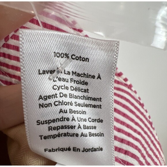 NWT Talbots Women's Perfect Skimmer Pedal Pusher Seersucker Pinstripe Pant Sz 8P - Picture 15 of 16